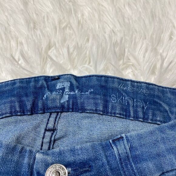 7 For All Mankind Womens The Ankle Skinny Jeans Size 26 Stretch - Picture 3 of 10
